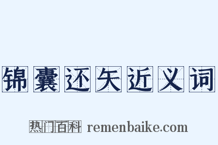 锦囊还矢近义词是什么意思的图片